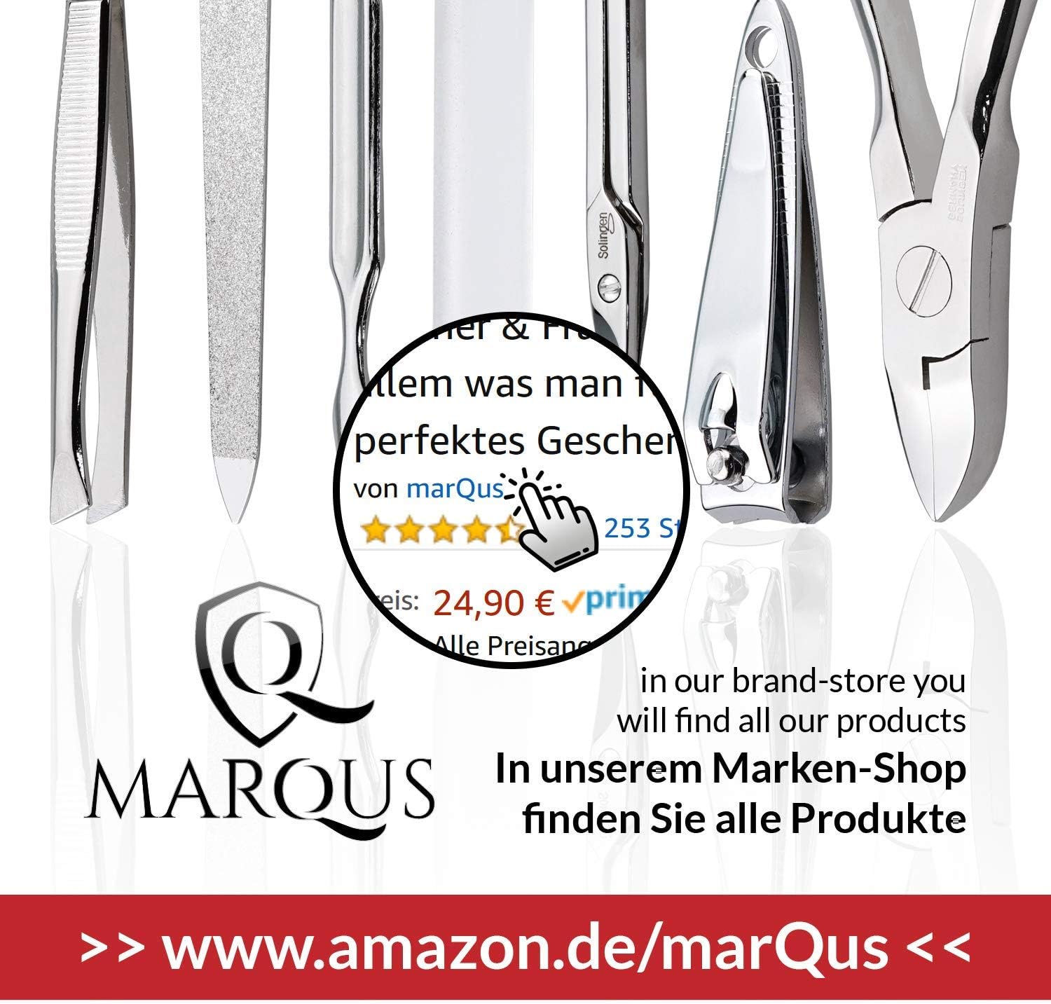 Forbicine e Pinzette – Set Manicure Professionale con Custodia in Similpelle. Include strumenti per Mani e Piedi, ideale per unghie curate. Perfetto come kit da viaggio, pratico ed elegante - immagine 8