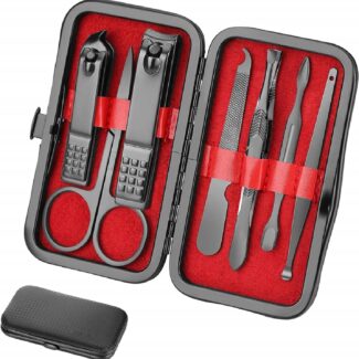 Set manicure da viaggio, kit per manicure, Tagliaunghie Set professionale per la cura delle unghie da uomo,Manicure Nail Grooming Kit Strumenti per Manicure, kit per la cura delle unghie