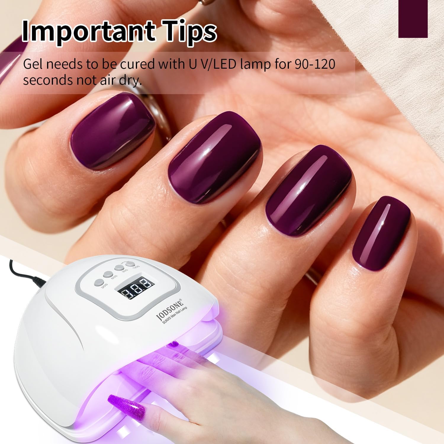 JODSONE 16,5 ml Stesso colore bottiglia gel smalto Borgogna lucido durevole elegante elegante ragazza donna regalo di vacanza - immagine 3