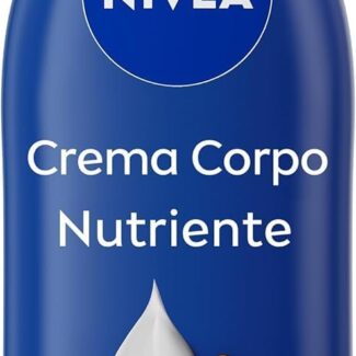 NIVEA Crema Corpo Nutriente 500 ml, Crema idratante corpo 72h arricchita con Acido Ialuronico Puro, Olio di Mandorla e Siero Nutrimento Intenso, Crema corpo idratante pelle secca o molto secca