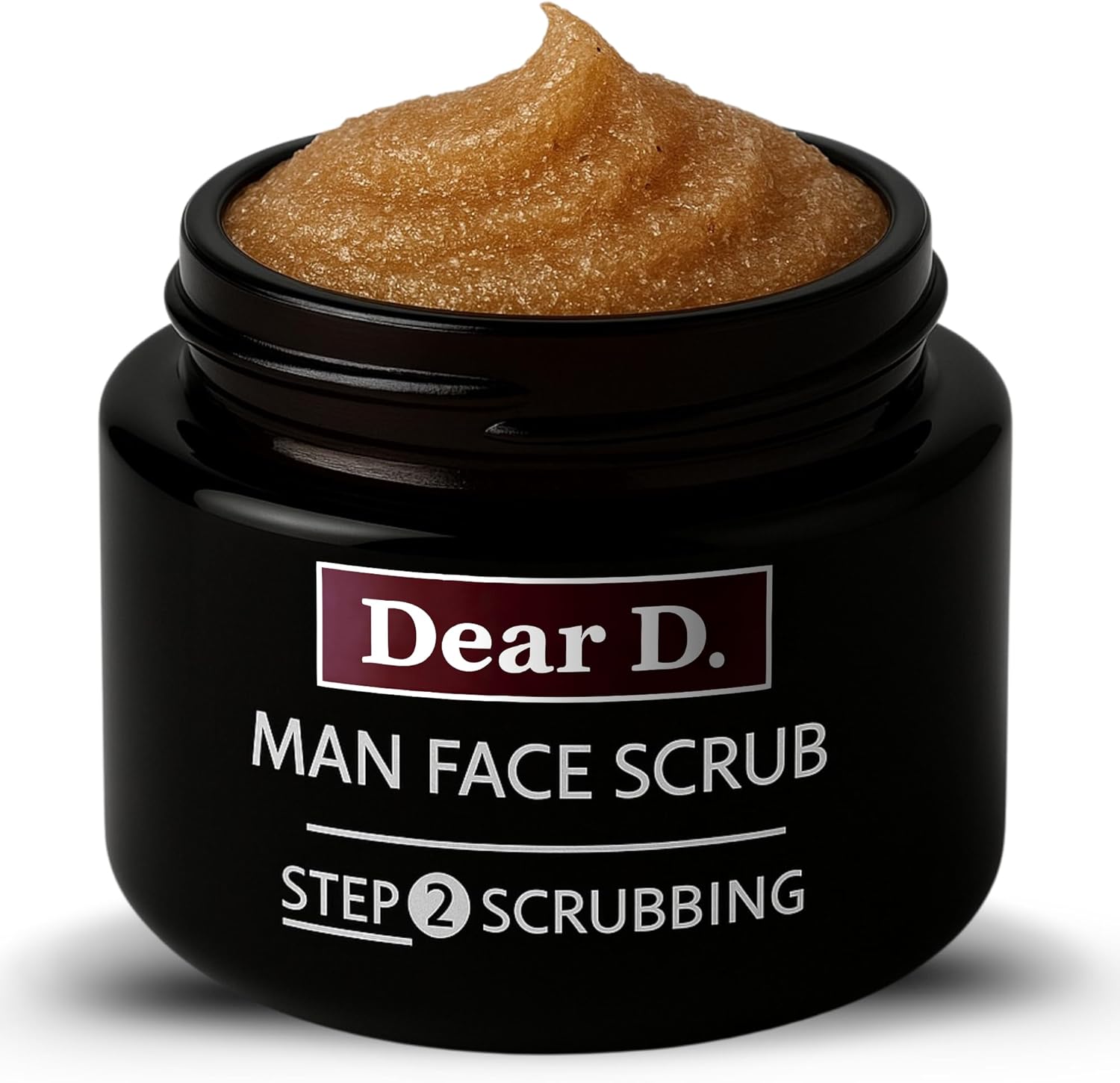 Dear D Scrub Viso Uomo | Crema Scrub Viso Uomo Ad Azione Purificante, Illuminante Ed Esfoliante | Perfetto Per Pelli Grasse E Secche | Pratico Formato Da 50 ML