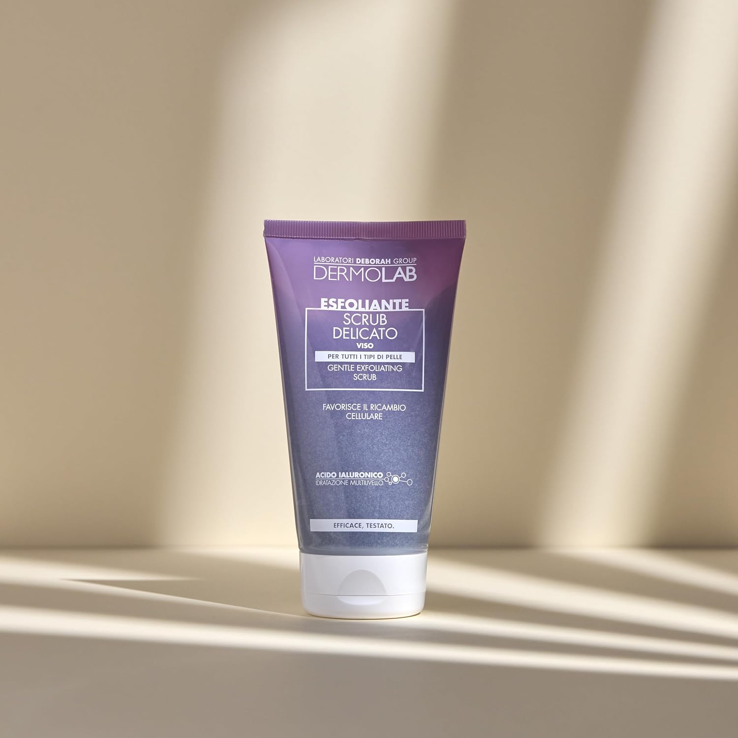 Dermolab - Scrub Viso Donna Delicato Esfoliante per Tutti i Tipi di Pelle, con Pool di Acido Ialuronico, Effetto Idratante e Illuminante, Purifica la Cute, 150 ml - immagine 4