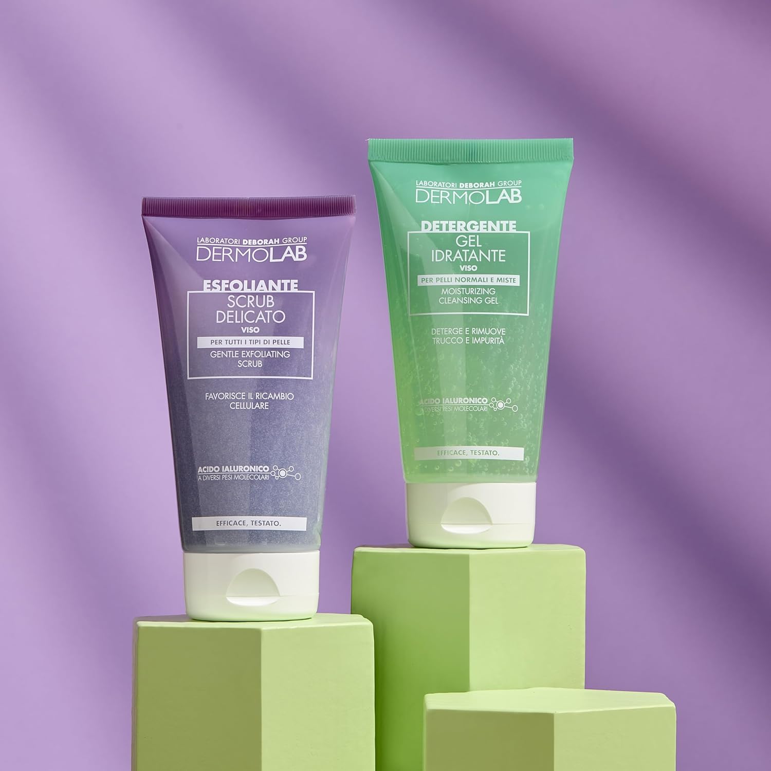 Dermolab - Scrub Viso Donna Delicato Esfoliante per Tutti i Tipi di Pelle, con Pool di Acido Ialuronico, Effetto Idratante e Illuminante, Purifica la Cute, 150 ml - immagine 7