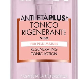 Dermolab - Tonico Viso Antietà Plus per Pelli Mature, con Pool di Acido Ialuronico, Effetto Antiage e Tonificante, Deterge e Leviga le Rughe, Senza Alcool, Dermatologicamente Testato, 200 ml