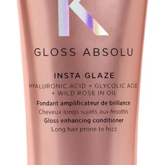 Kérastase, Gloss Absolu, Balsamo per Capelli Crespi, Con Acido Glicolico, Acido Ialuronico e Olio di Rosa Canina, Fondant Insta Glaze, 250ml