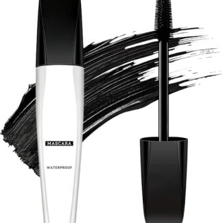 Boobeen Mascara Waterproof – Mascara volumizzante e arricciante a lunga tenuta, con pennello in silicone ad alta elasticità per donne.
