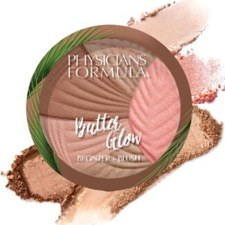 Physicians Formula Butter Glow Bronzer + Blush, 2-in-1 Bronzer in Polvere con Fard, Formula Idratante e Illuminante, Arricchita con un Mix di Burri dell'Amazzonia, Terra Abbronzante con Blush